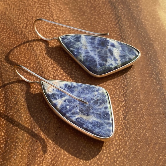 Sodalite Earrings - Picture 4 of 9